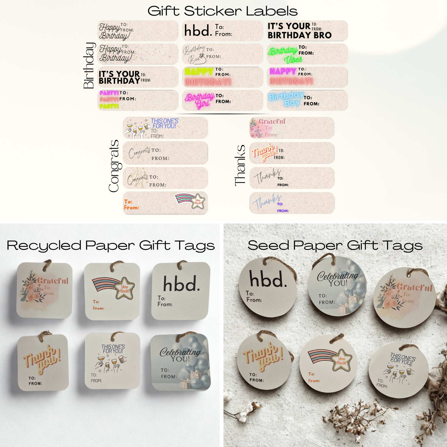 All Occasions Sets - Congrats, Birthday, Thank You