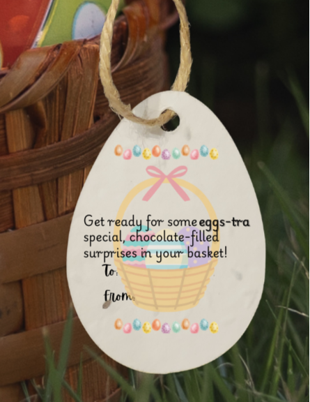 Plantable Basil Seed Paper Easter Egg Gift Tags - set of 16 - Eco-Friendly, a Sustainable Alternative to Greeting