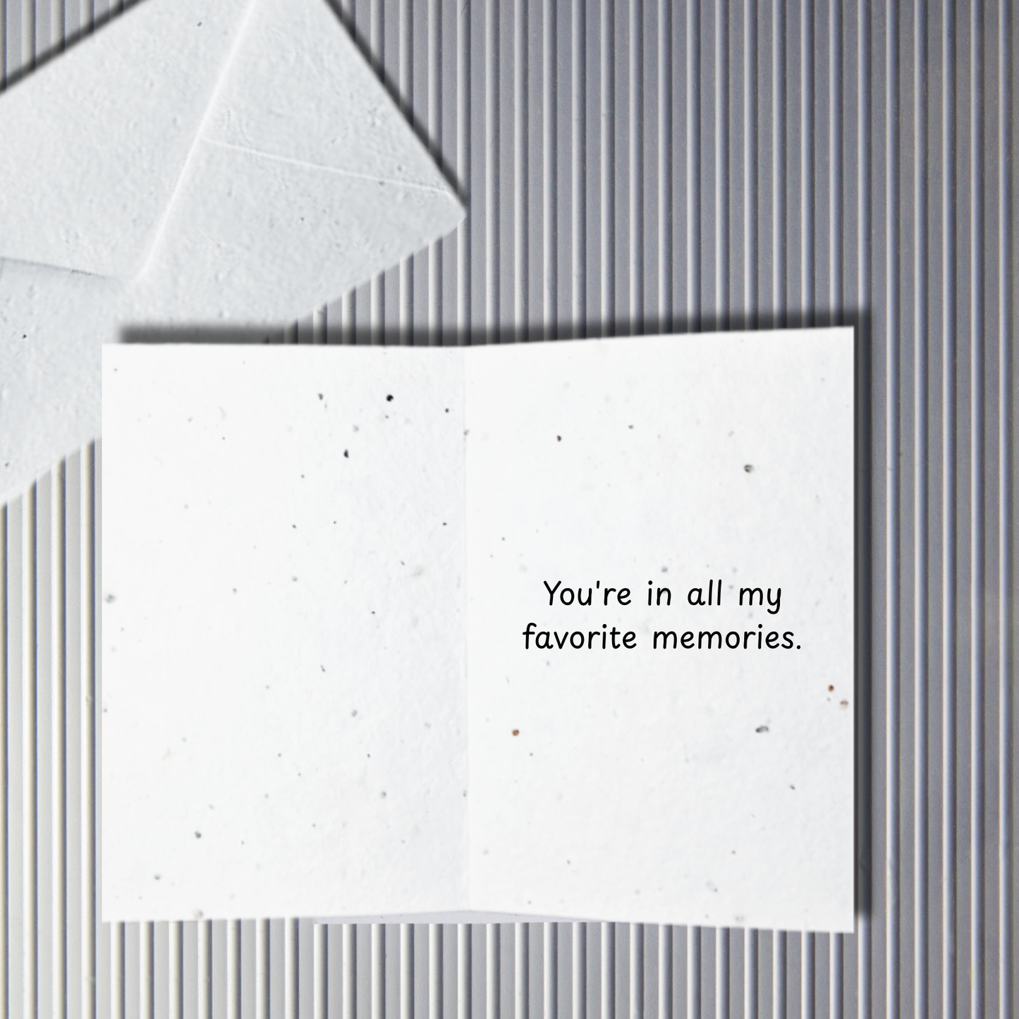 Father's Day "Favorite Memories With Dad" Plantable Seed Paper Greeting Card 4"x 5" with Plantable Wildflower Seed Envelope(Eco-Friendly)