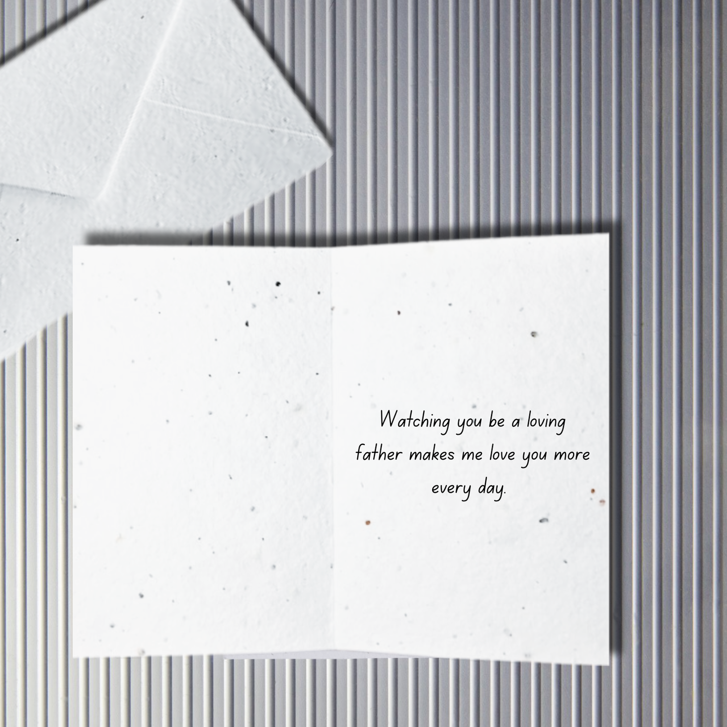 Father's Day Sentimental from Spouse "Loving Father" Plantable Seed Paper Greeting Card 4"x 5" with Plantable Wildflower Seed Envelope(Eco-Friendly)