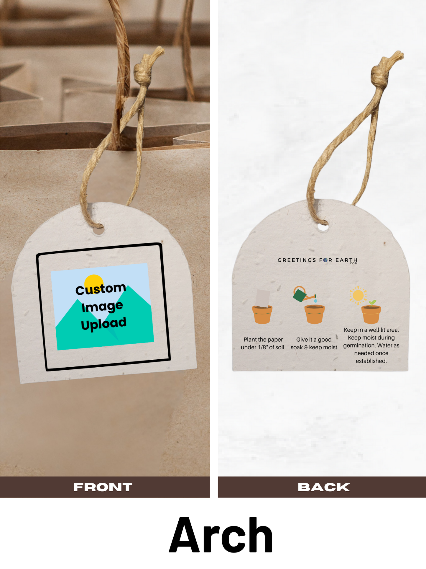 Plantable Seed Paper Gift Tags Custom Upload - Perfect to Showcase Your Brand