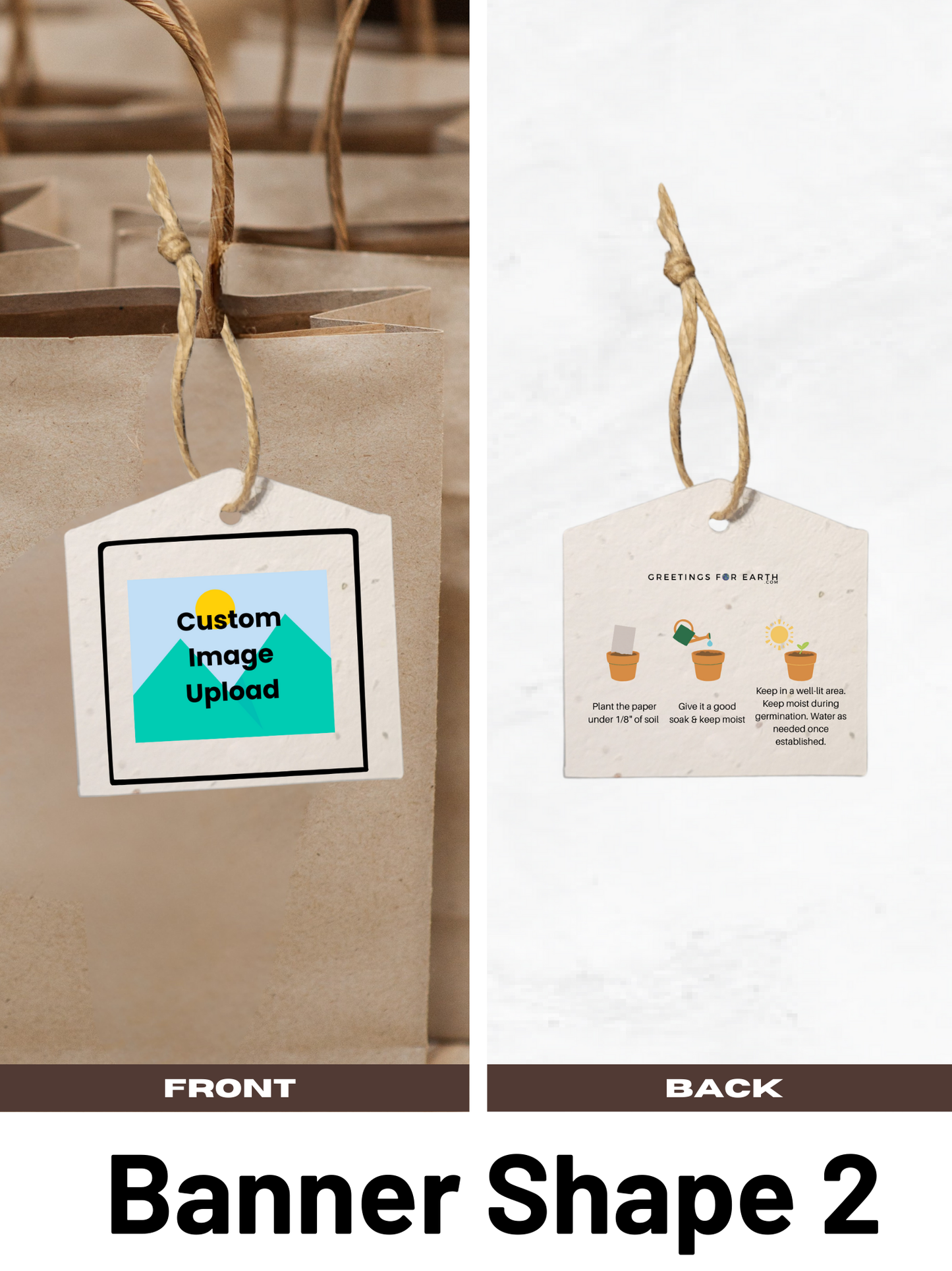 Plantable Seed Paper Gift Tags Custom Upload - Perfect to Showcase Your Brand