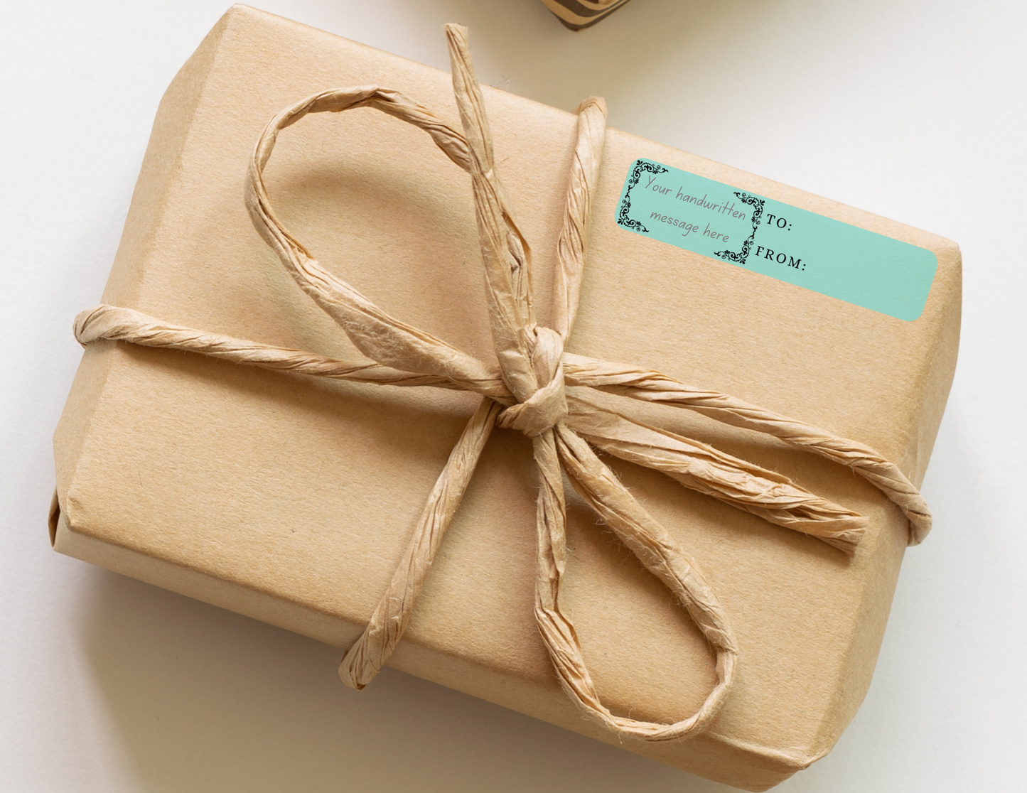 Tiffany Blue gift label with space to write a personal message