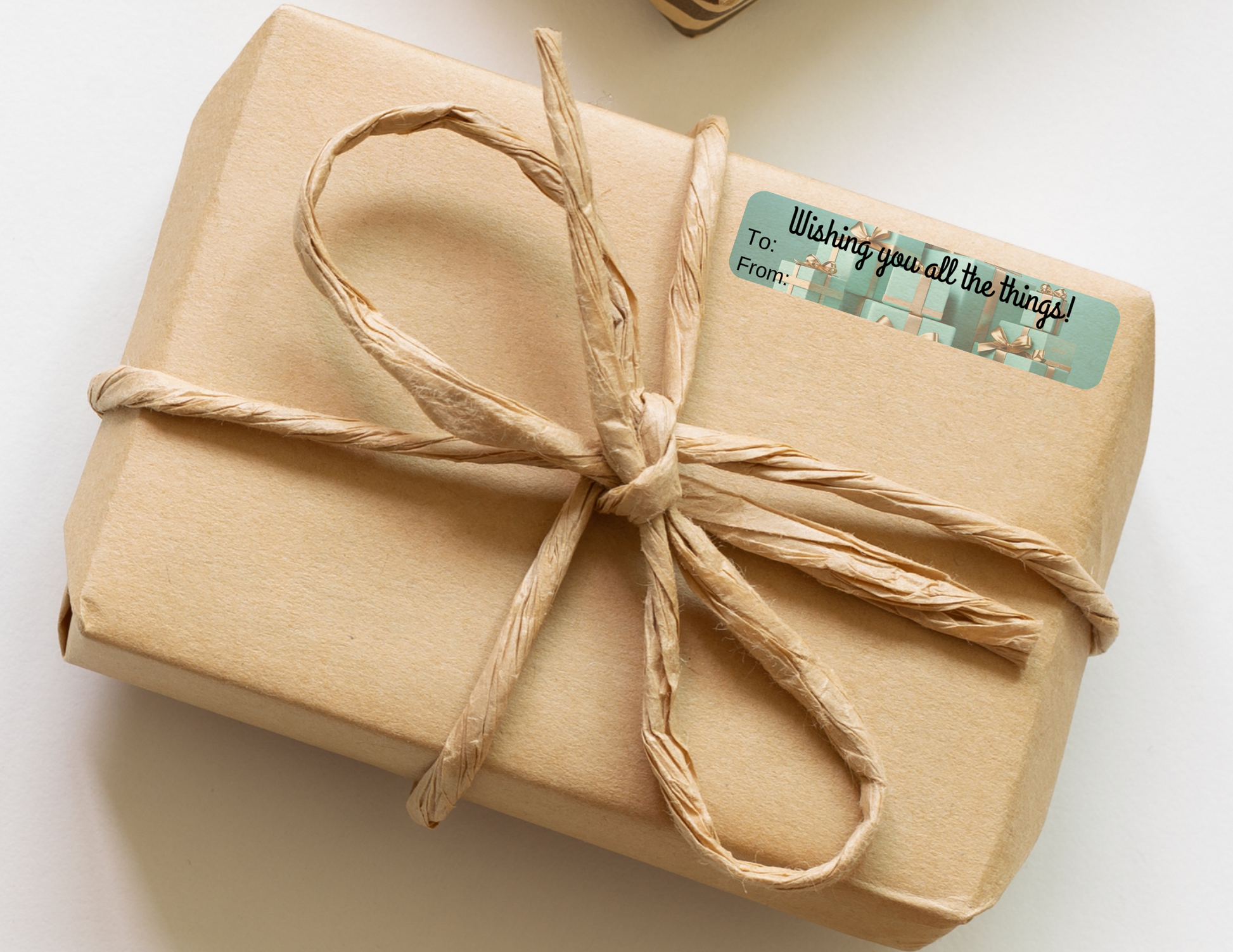 Tiffany Blue wishing you all the things gift label