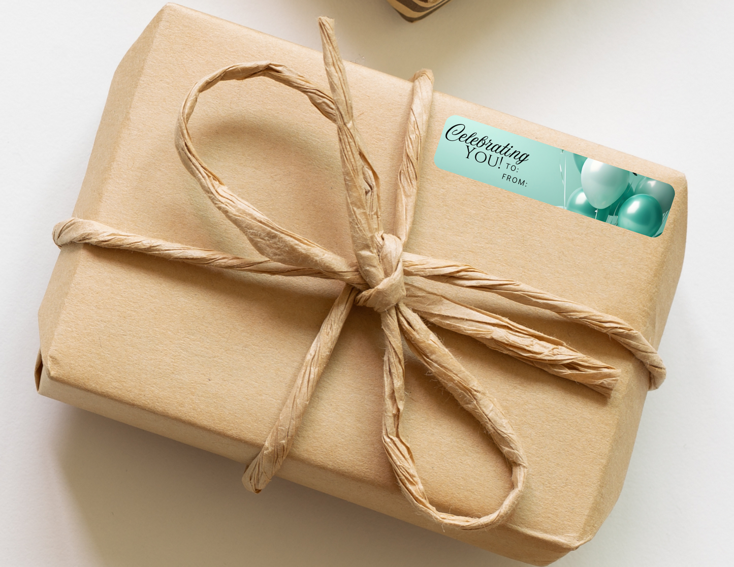 Tiffany Blue celebrating you gift label