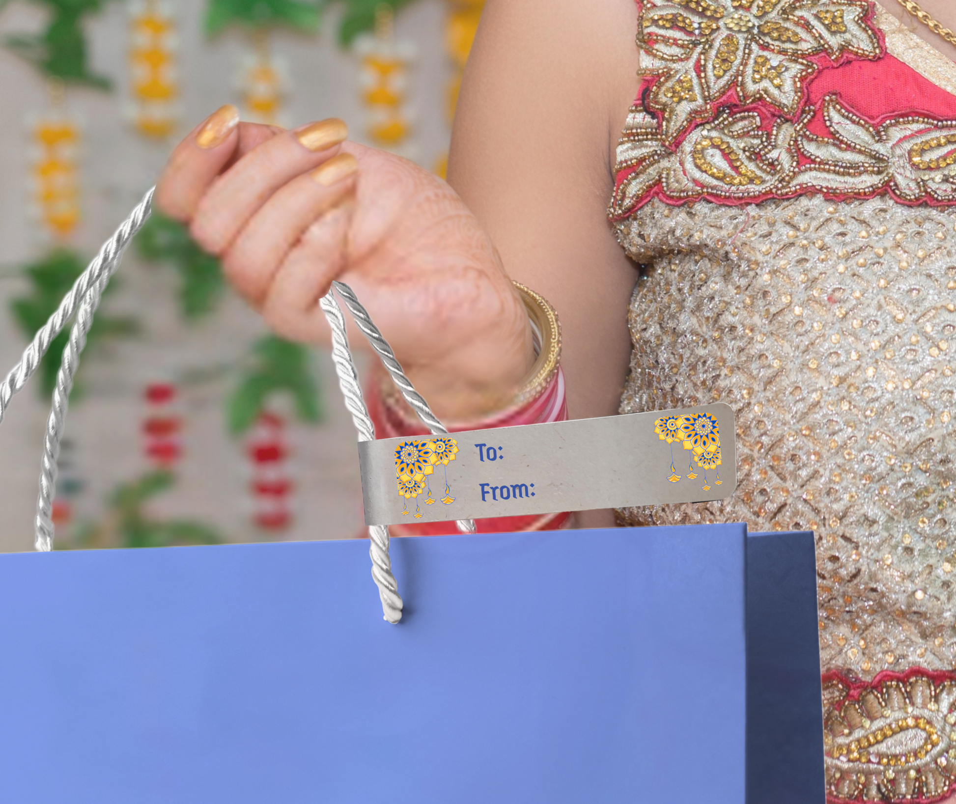 Diwali Gift Bag Sticker Label