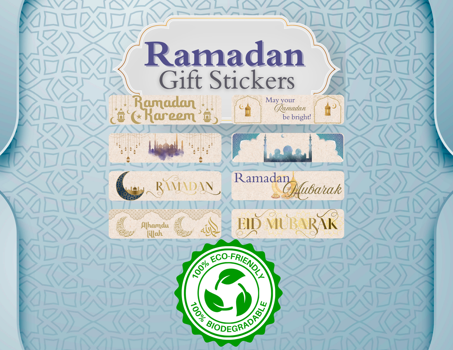 Ramadan Sample of Labels 8 different designs