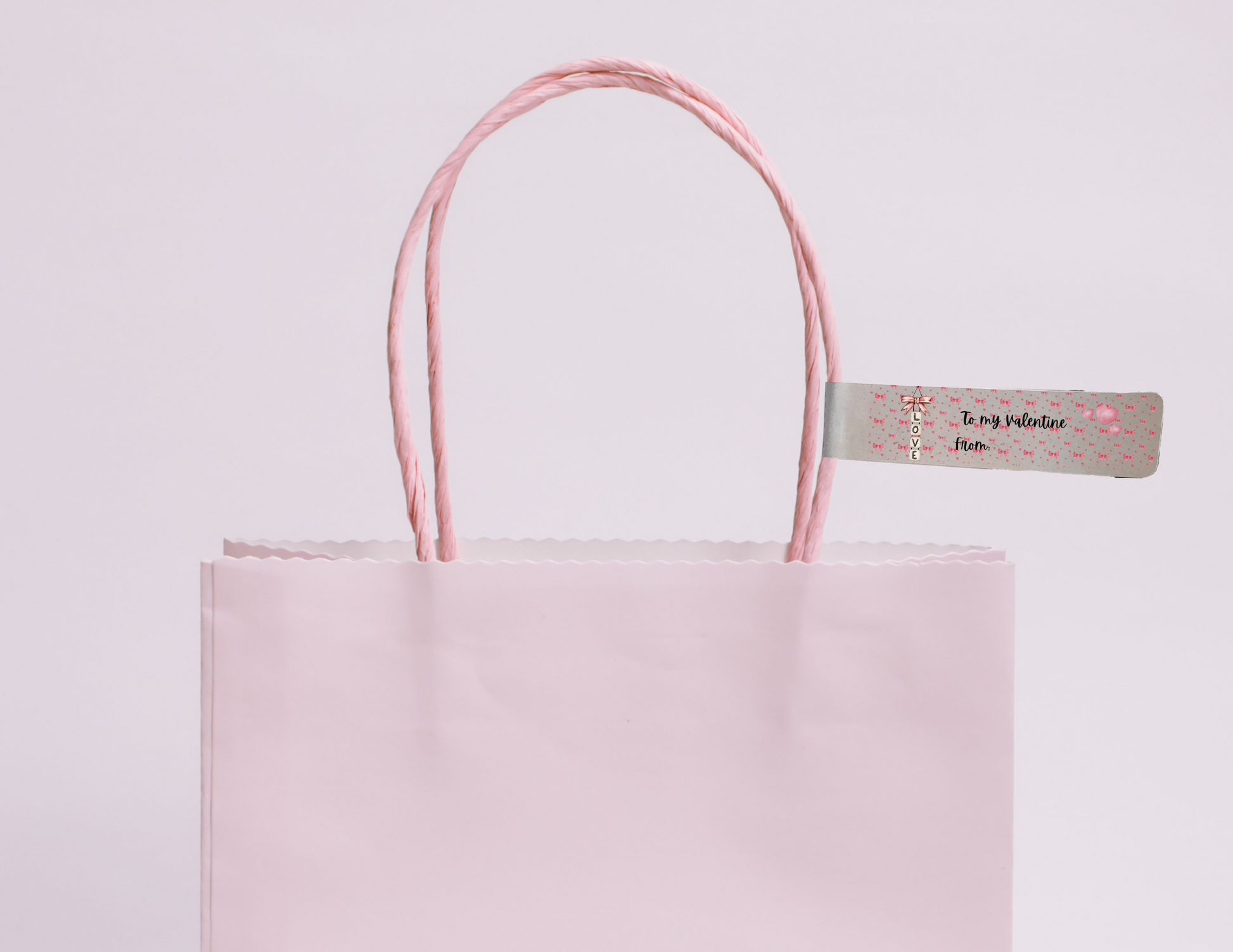 Love ribbon gift bag sticker