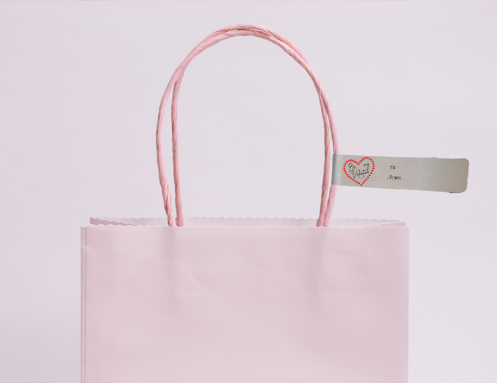 Be my Valentine gift bag sticker