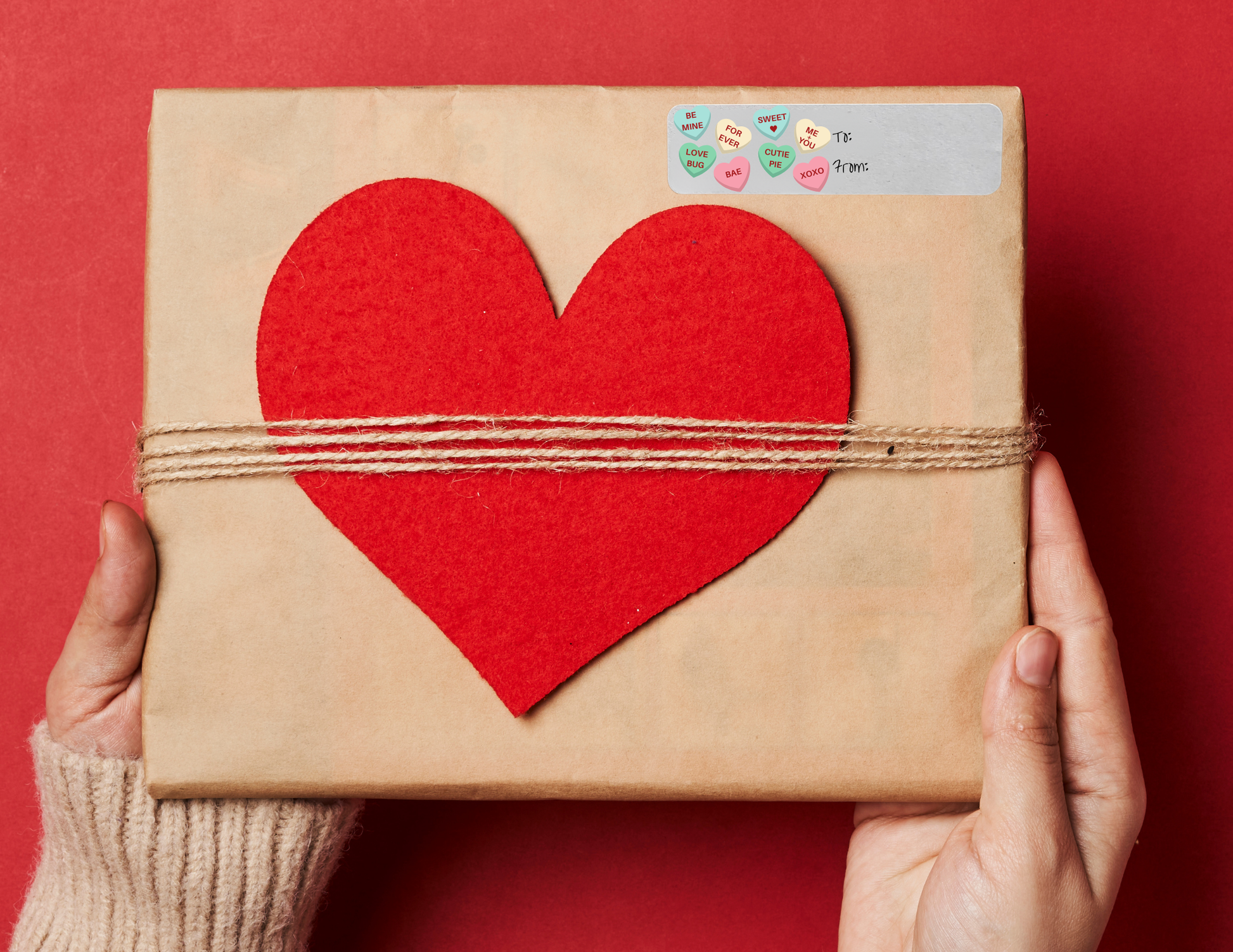 Sweet hearts gift sticker