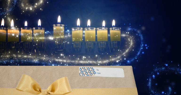 Eco-Friendly Hanukkah Gift Labels - Biodegradable. Classic Designs