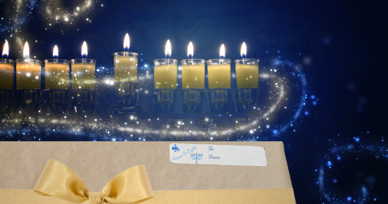 Eco-Friendly Hanukkah Gift Stickers - Biodegradable, Whimsical Designs