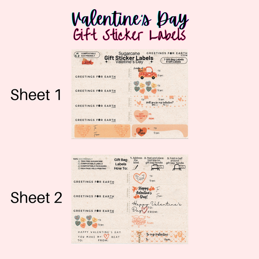 Wholesale Valentine's Day Gift Sticker Labels, Eco-Friendly (set of 13)