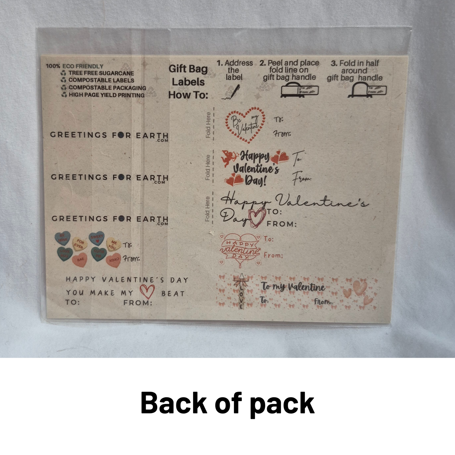 Wholesale Valentine's Day Gift Sticker Labels, Eco-Friendly (set of 13)