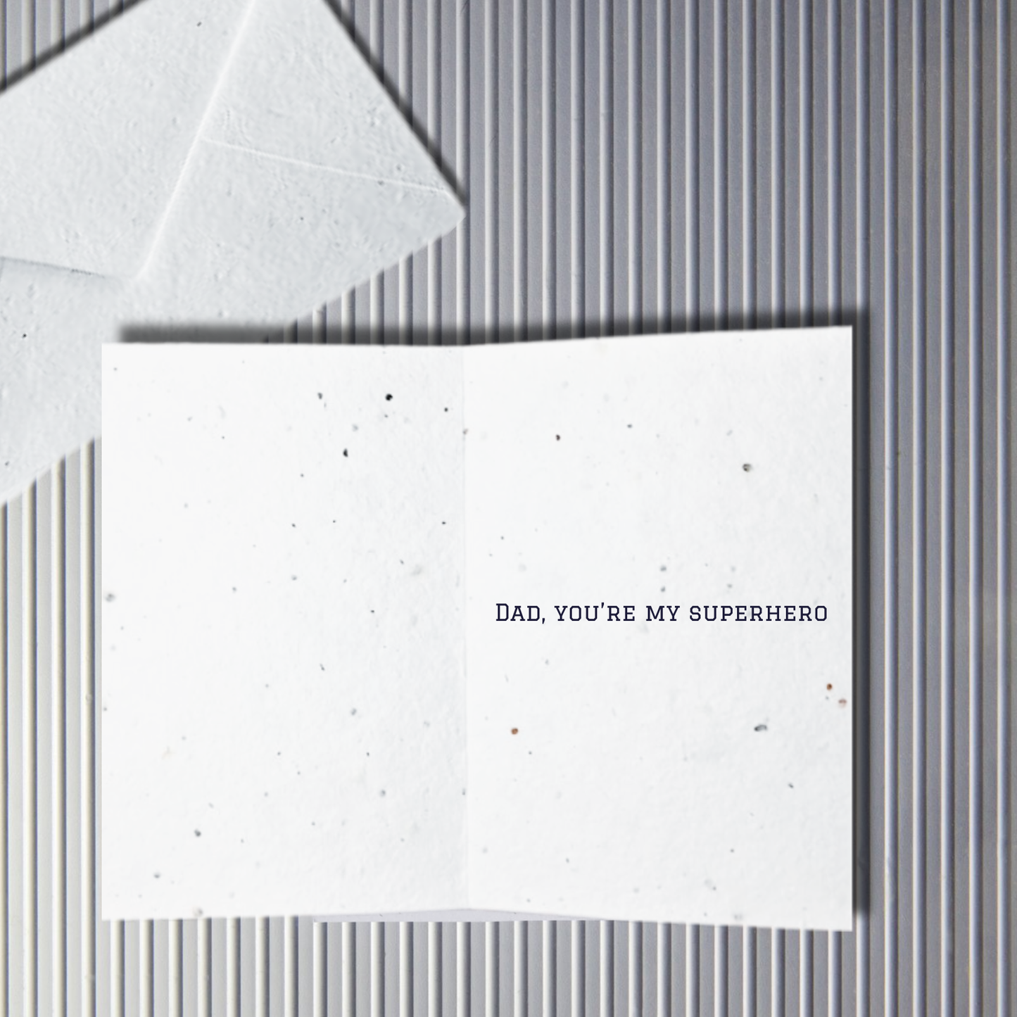 Father's Day "Super Dad" Plantable Seed Paper Greeting Card 4"x 5" with Plantable Wildflower Seed Envelope(Eco-Friendly)