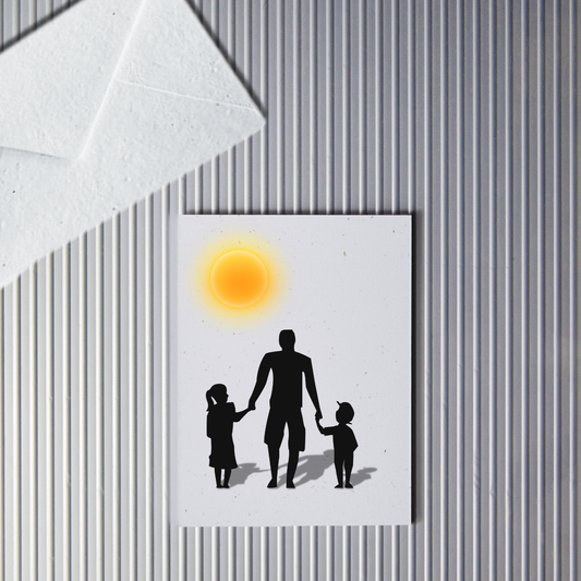 Father's Day Sentimental from Spouse "Loving Father" Plantable Seed Paper Greeting Card 4"x 5" with Plantable Wildflower Seed Envelope(Eco-Friendly)
