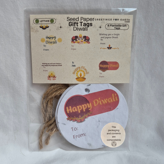 Wholesale Plantable Seed Paper Diwali Gift Tags (set of 6)