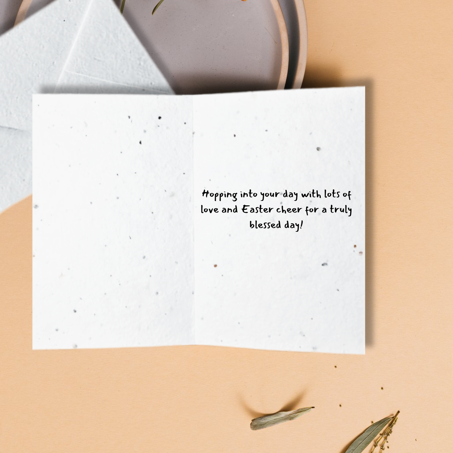 Easter Card Easter Friends Seed Paper Greeting Card 4"x 5" with Plantable Wildflower Seed Envelope(Eco-Friendly)