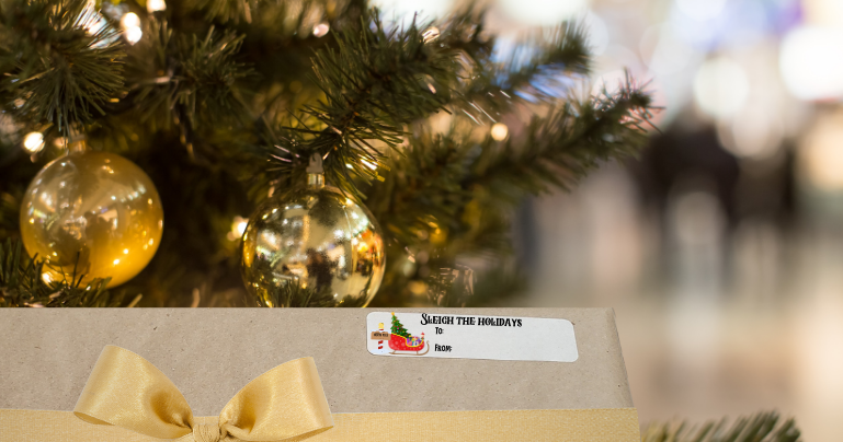 Eco-Friendly Christmas Gift Labels with Fun Designs - Biodegradable