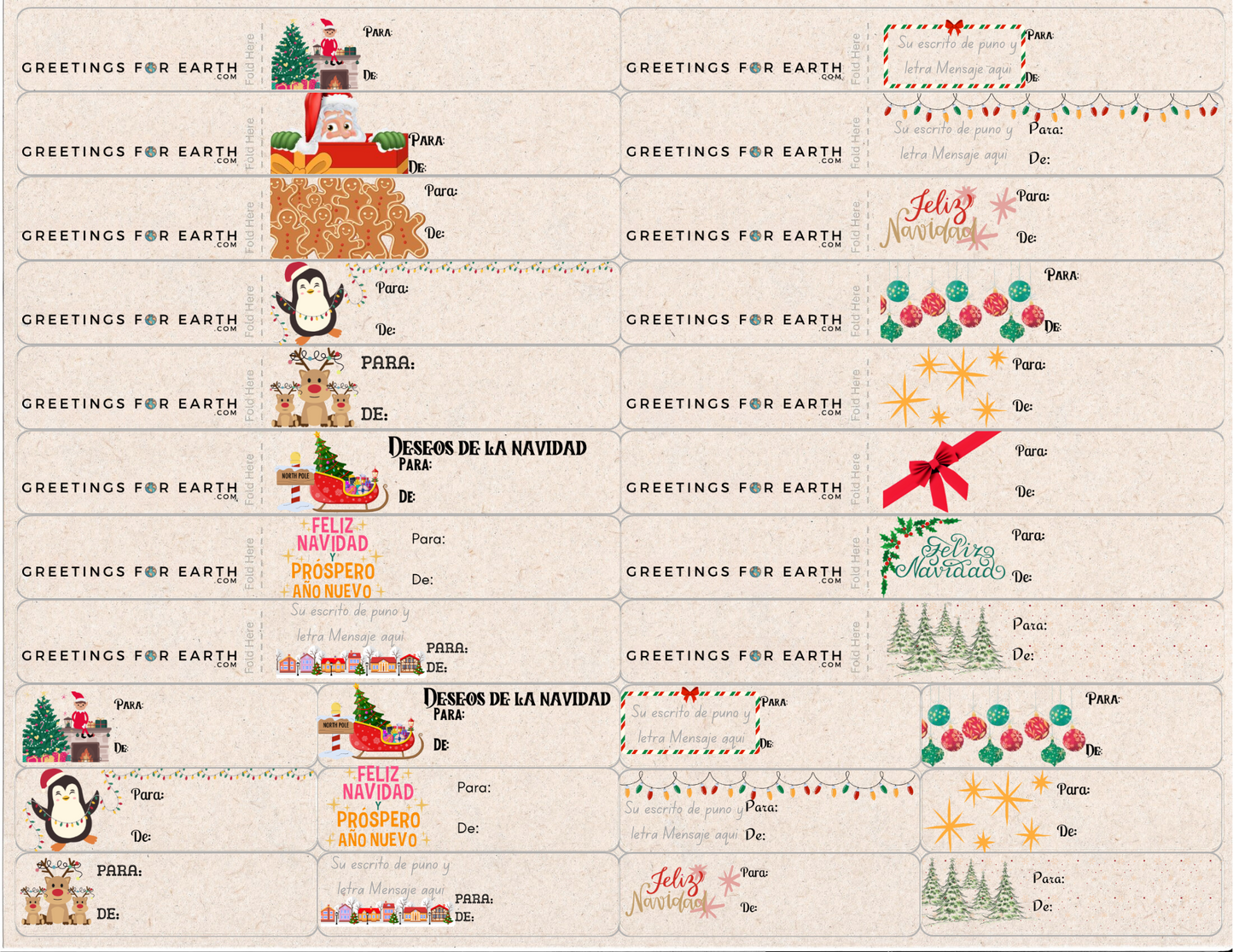 Pegatinas ecológicas Etiqueta adhesiva para regalo de Feliz Navidad - Una alternativa sostenible a las tarjetas de felicitación