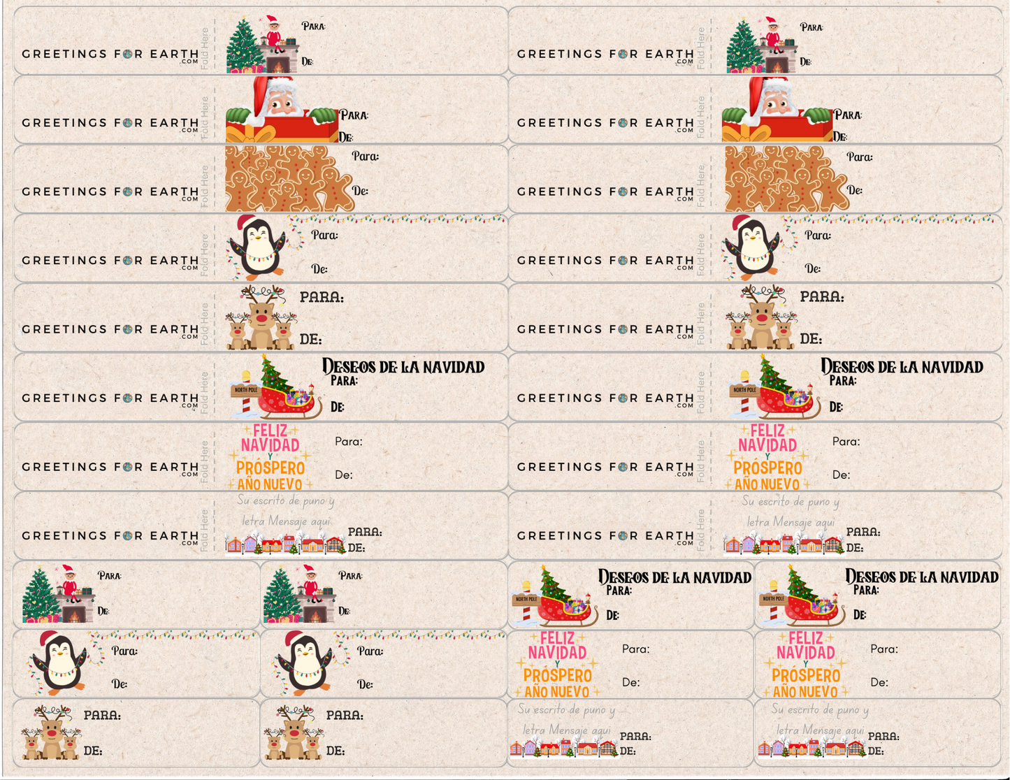 Etiquetas ecológicas para bolsas de regalo de Navidad: una alternativa sostenible a las tarjetas de felicitación